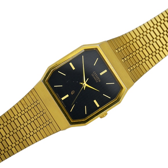 Citizen Vintage Gold Plated 1980's Tank Wrist Watch Quartz - Picture 2 of 8